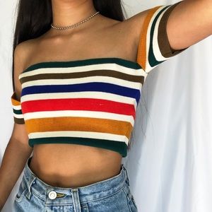 Women’s Off the Shoulder Crop Top